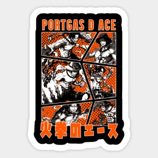 portgas d ace Sticker